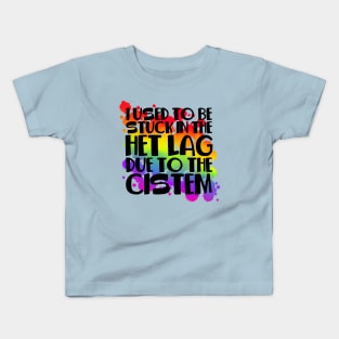 Stuck In Het Lag Rainbow Kids T-Shirt